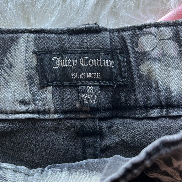 🆕 Juicy Couture Printed Black Floral California Skinny Women's Jeans Size 29 - Picture 9 of 13